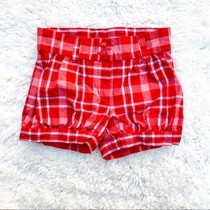 Janie and Jack Red Plaid Short Size 3